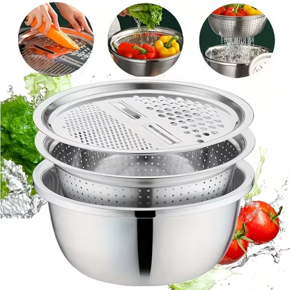 3-in-1 Stainless Steel Basin
